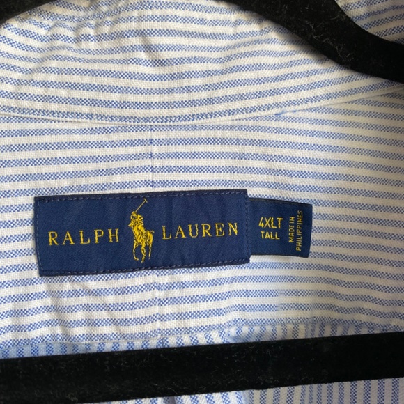 Polo by Ralph Lauren Button Down LS Dress Shirt 4XLT - Picture 3 of 3